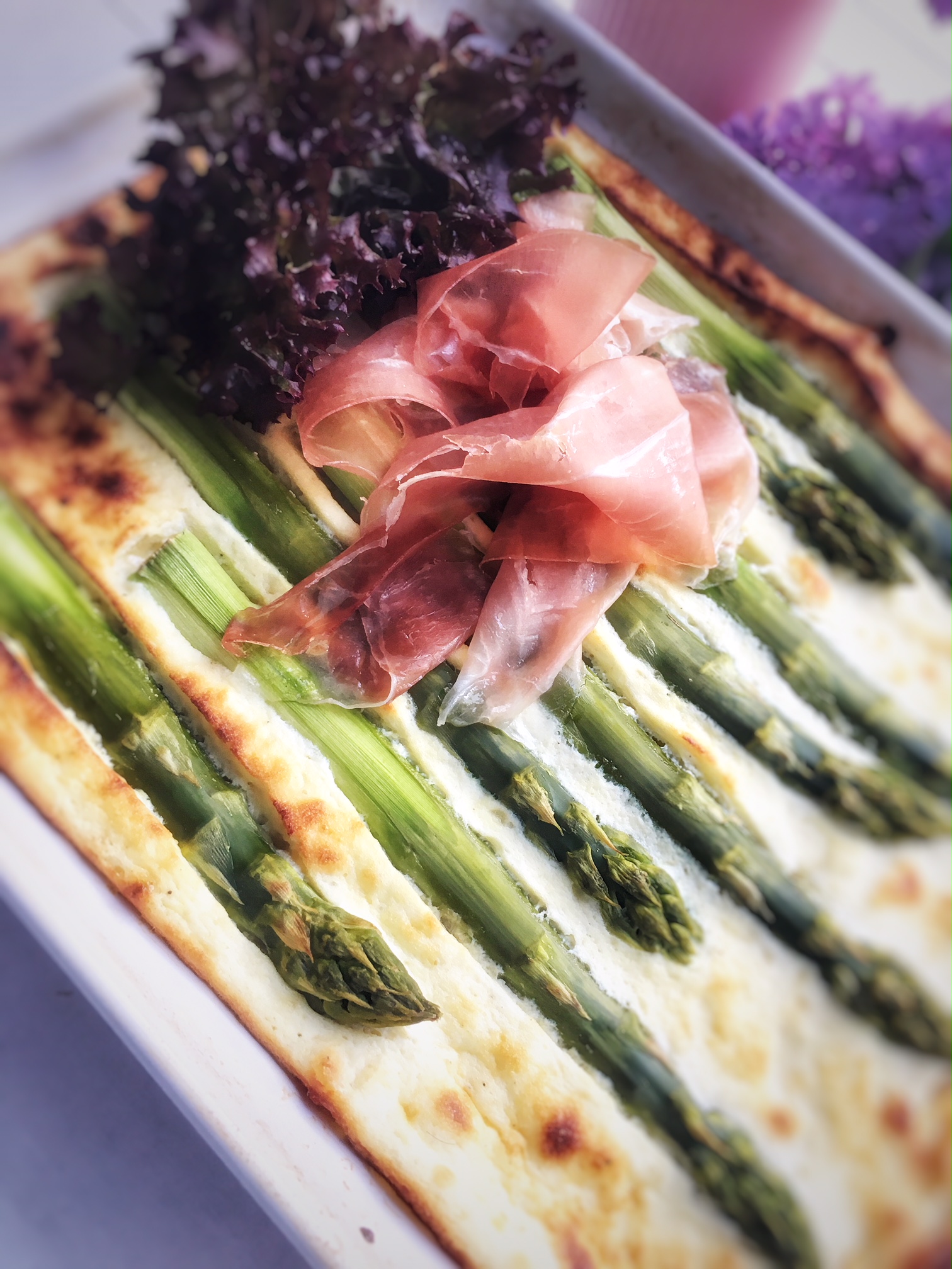 Grüner Spargel Souffle mit Prosciutto - Die Dampfgarerin